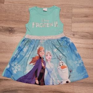 Zara Disney Frozen 2 Sleeveless Dress Girls 8 Anna Elsa Olaf